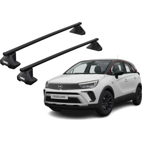 Barras THULE EVO SquareBar para autos OPEL Crossland X desde 2017 - 2024