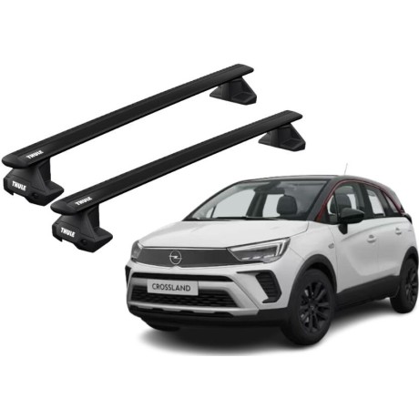 Barras THULE EVO WingBar para autos OPEL Crossland X desde 2017 - 2024 negro