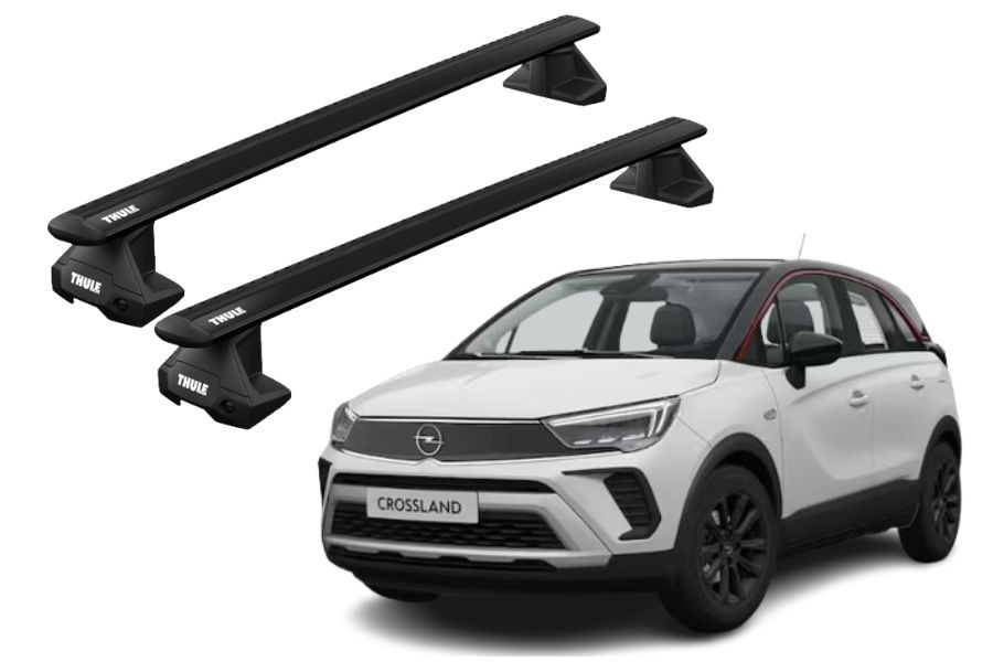 Barras THULE EVO WingBar para autos OPEL Crossland X desde 2017 - 2024 negro