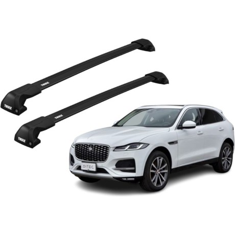 Barras THULE EDGE Flush para autos JAGUAR F-Pace desde 2016 negro