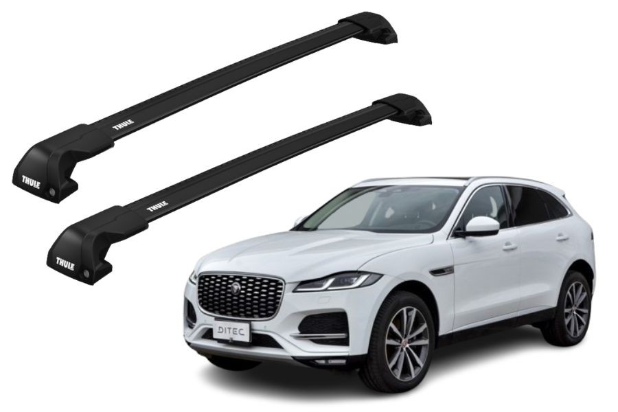 Barras THULE EDGE Flush para autos JAGUAR F-Pace desde 2016 negro