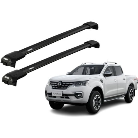 Barras THULE EDGE Flush para camioneta RENAULT Alaskan desde 2018 - 2020 negro