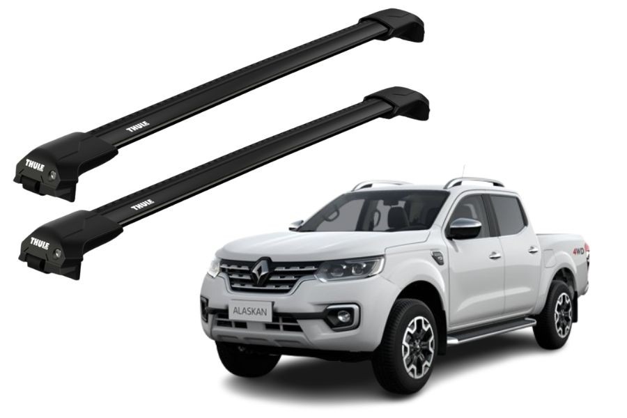 Barras THULE EDGE Flush para camioneta RENAULT Alaskan desde 2018 - 2020 negro