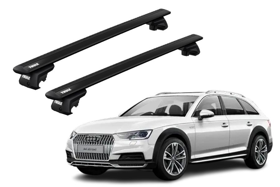 Barras THULE EVO WingBar para autos AUDI A4 Allroad desde 2016 negro