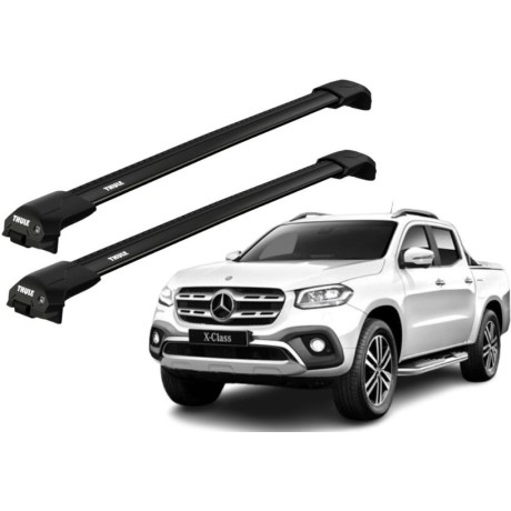 Barras THULE EDGE Flush para camioneta MERCEDES BENZ X-Class desde 2018-2020 negro