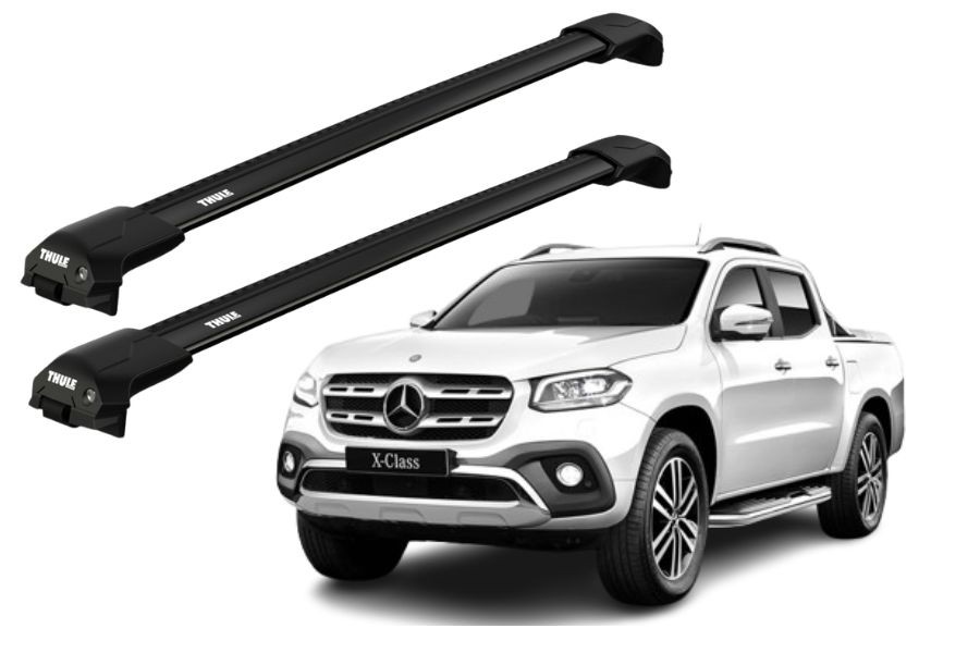 Barras THULE EDGE Flush para camioneta MERCEDES BENZ X-Class desde 2018-2020 negro