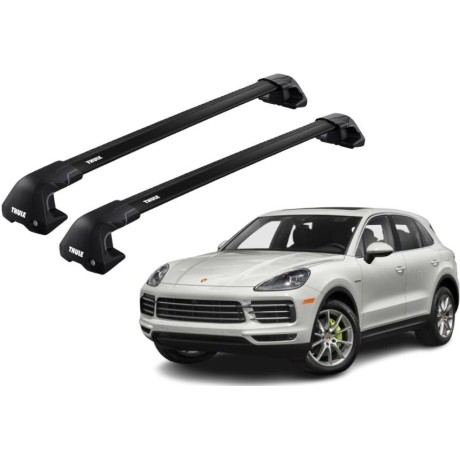 Barras THULE EDGE Flush para autos PORSCHE Cayenne Coupe desde 2019 negro