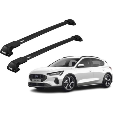 Barras THULE EDGE Flush para autos FORD Focus Active desde 2019 negro