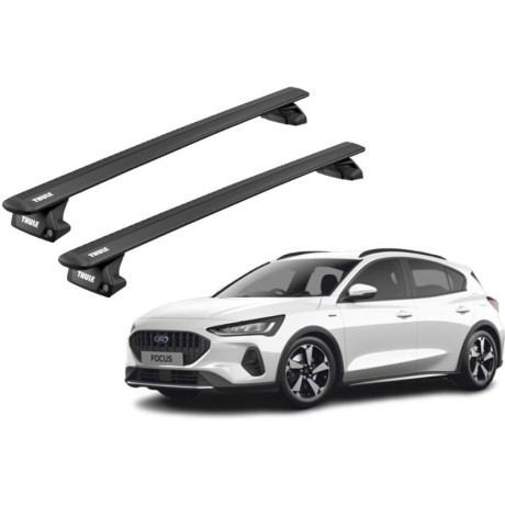 Barras THULE EVO WingBar para autos FORD Focus Active desde 2019 negro