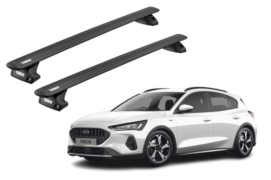 Barras THULE EVO WingBar para autos FORD Focus Active desde 2019 negro
