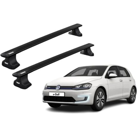 Barras THULE WingBar para autos VOLKSWAGEN e-Golf desde 2015-2019 negro