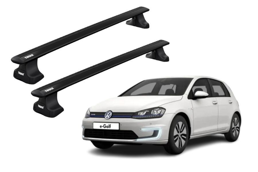Barras THULE WingBar para autos VOLKSWAGEN e-Golf desde 2015-2019 negro