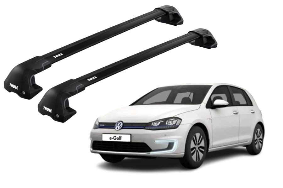 Barras THULE EDGE Flush para autos VOLKSWAGEN e-Golf desde 2015-2019 negro