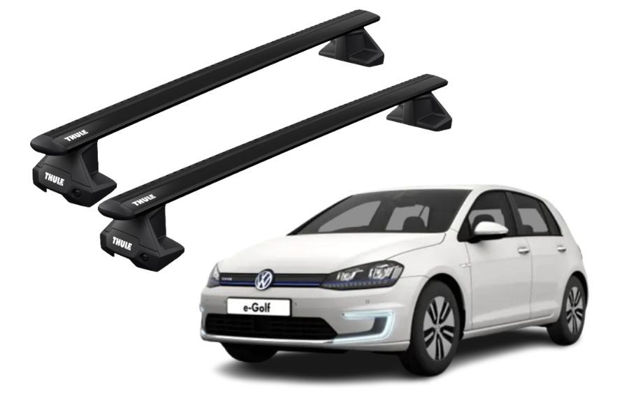 Barras THULE EVO WingBar para autos VOLKSWAGEN e-Golf desde 2015-2019 negro