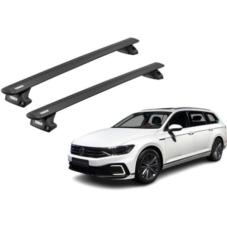 Barras THULE EVO WingBar para autos VOLKSWAGEN Passat Variant (B8) desde 2015 negro