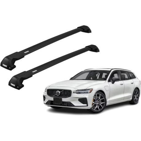 Barras THULE EDGE Flush para autos VOLVO V60 desde 2019 - 2023 negro