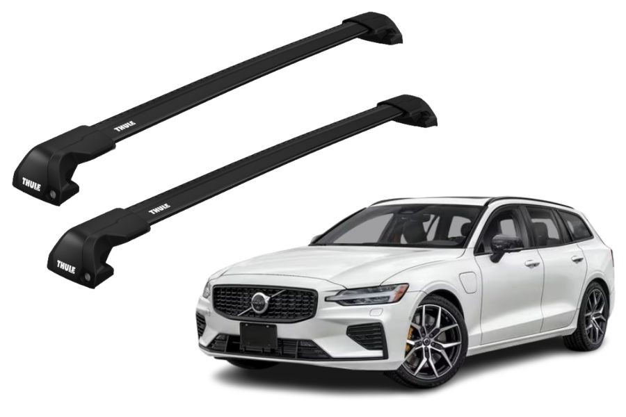Barras THULE EDGE Flush para autos VOLVO V60 desde 2019 - 2023 negro