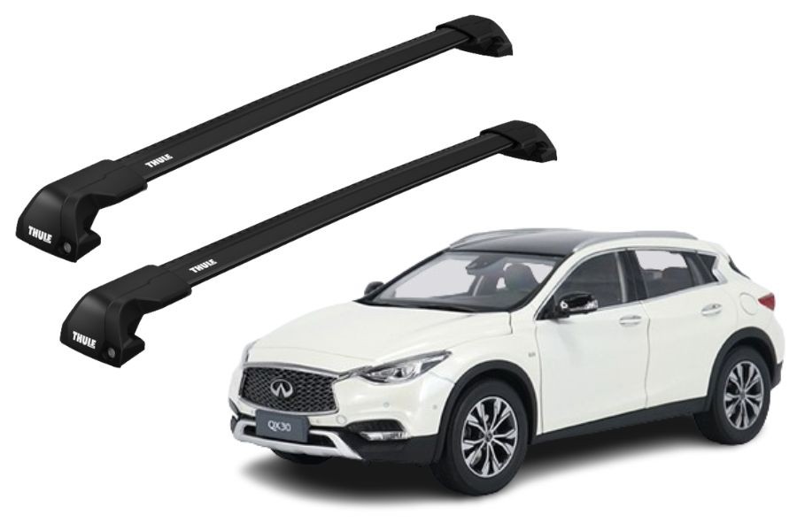 Barras THULE EDGE Flush para autos INFINITI QX30 desde 2016 - 2019 negro