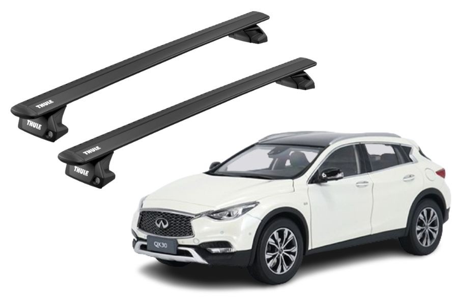 Barras THULE EVO WingBar para autos INFINITI QX30 desde 2016 - 2019 negro