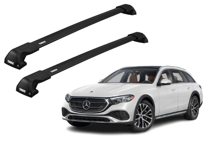 Barras THULE EDGE Flush para autos MERCEDES BENZ E-Class (S213) All-Terrain desde 2016 - 2023 negro