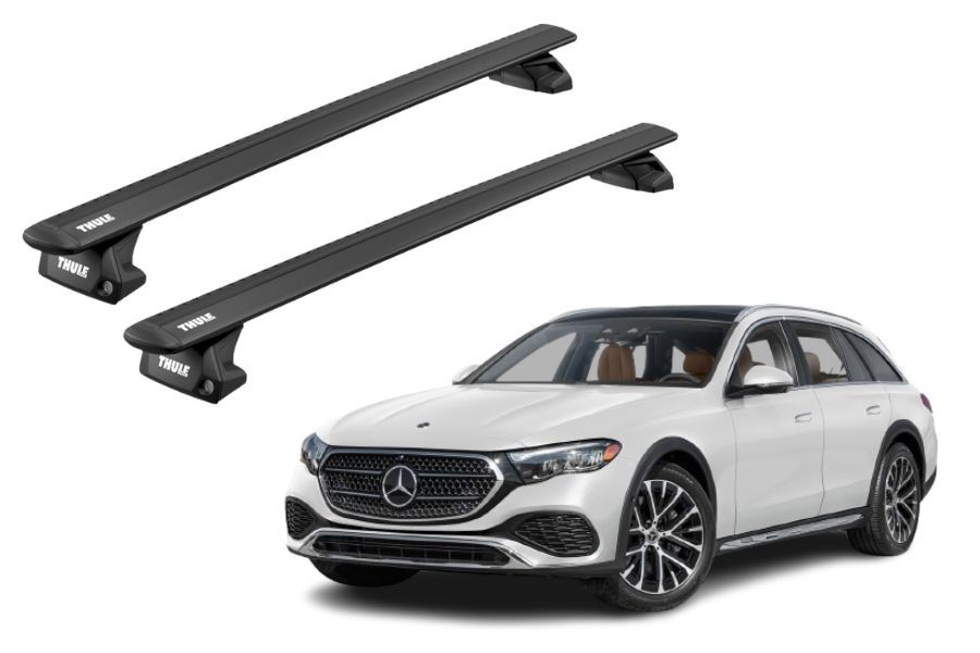 Barras THULE EVO WingBar para autos MERCEDES BENZ E-Class (S213) All-Terrain desde 2016 - 2023 negro