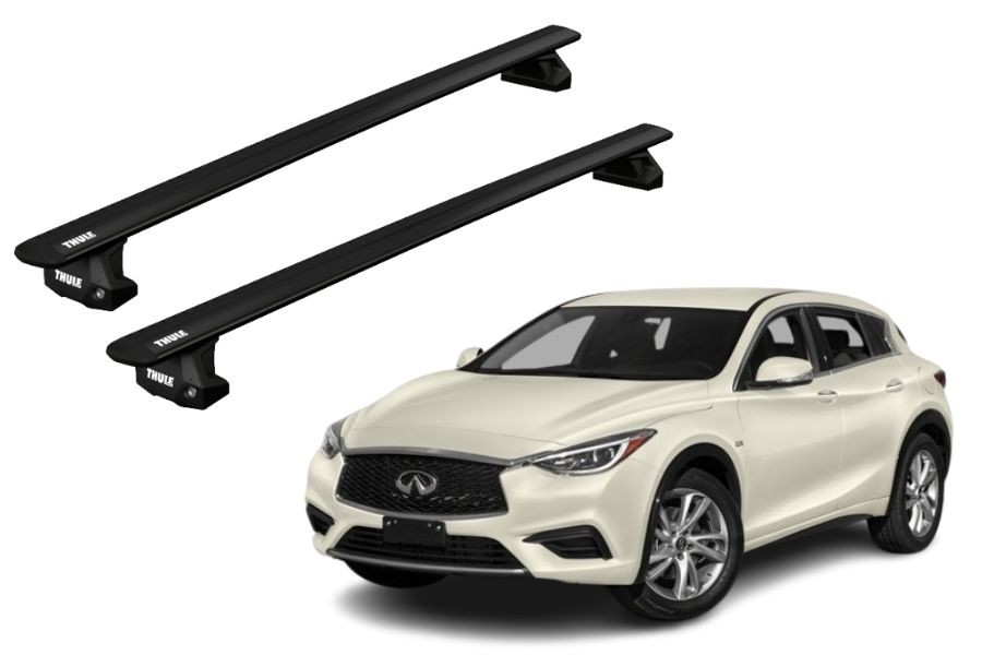 Barras THULE EVO WingBar para autos INFINITI Q30 desde 2016 - 2019 negro