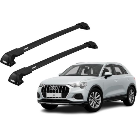 Barras THULE EDGE Flush para autos AUDI Q3 2012 a 2018 negro