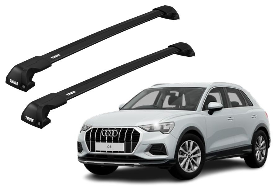 Barras THULE EDGE Flush para autos AUDI Q3 2012 a 2018 negro