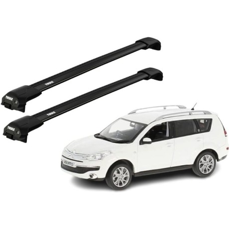 Barras THULE EDGE Flush para autos CITROEN C-crosser 2007 a 2012 negro