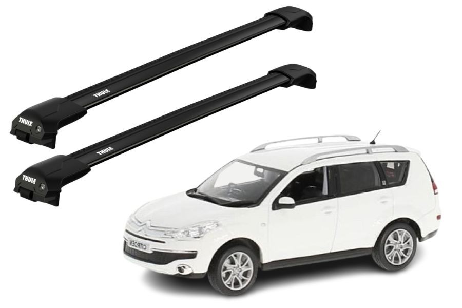 Barras THULE EDGE Flush para autos CITROEN C-crosser 2007 a 2012 negro