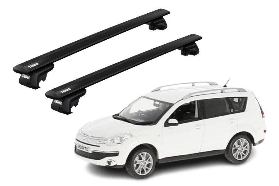Barras THULE EVO WingBar para autos CITROEN C-crosser 2007 a 2012 negro