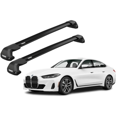 Barras THULE EDGE Flush para autos BMW 4-Series Gran Coupe desde 2022 negro
