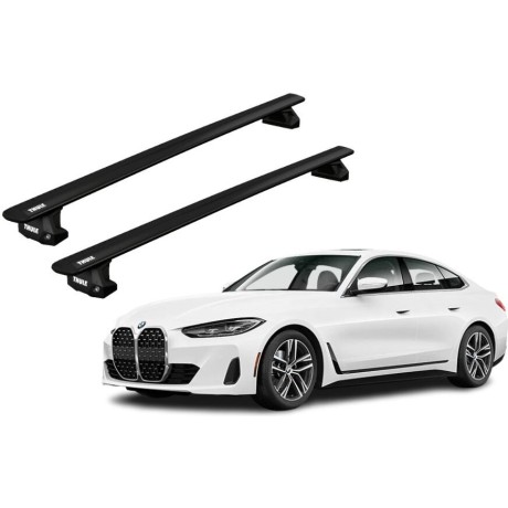 Barras THULE EVO WingBar para autos BMW 4-Series Gran Coupe desde 2022 negro