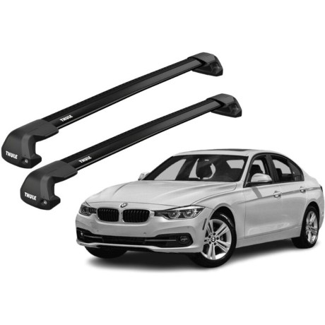 Barras THULE EDGE Flush para autos BMW 3-Series Gran Turismo 2013 a 2020 negro