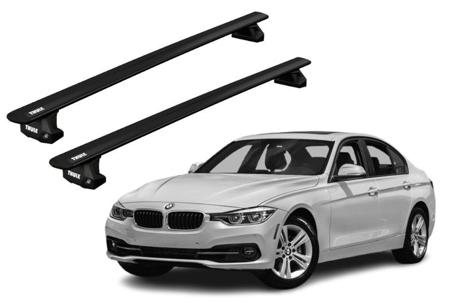 Barras THULE EVO WingBar para autos BMW 3-Series Gran Turismo 2013 a 2020 negro