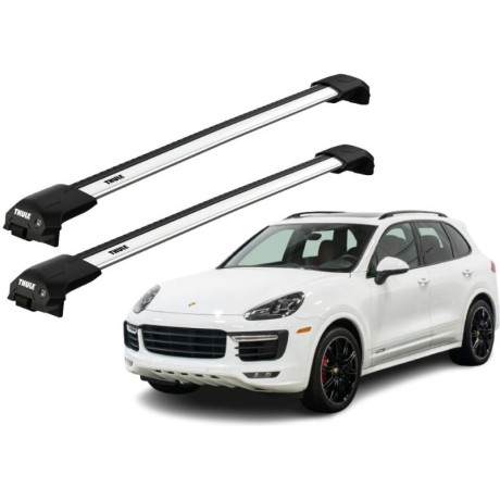 Barras THULE EDGE Flush para autos PORSCHE Cayenne 2010 a 2017