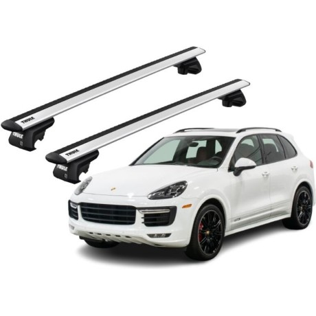 Barras THULE EVO WingBar para autos PORSCHE Cayenne 2010 a 2017