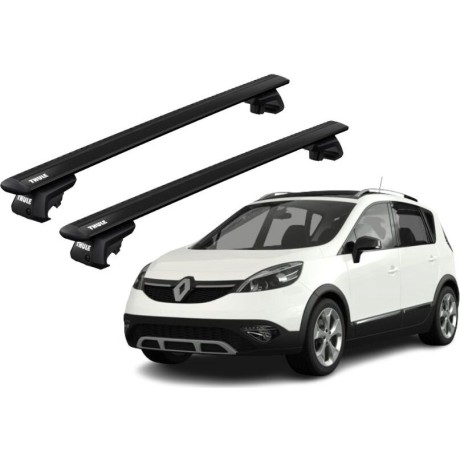 Barras THULE EVO WingBar para autos RENAULT Scenic X Mod 2012 a 2016 negro