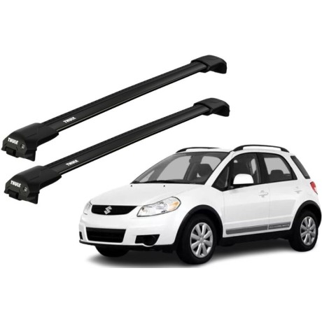 Barras THULE EDGE Flush para autos SUZUKI SX4 2006 a 2013 negro