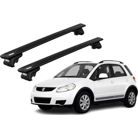 Barras THULE EVO WingBar para autos SUZUKI SX4 2006 a 2013 negro