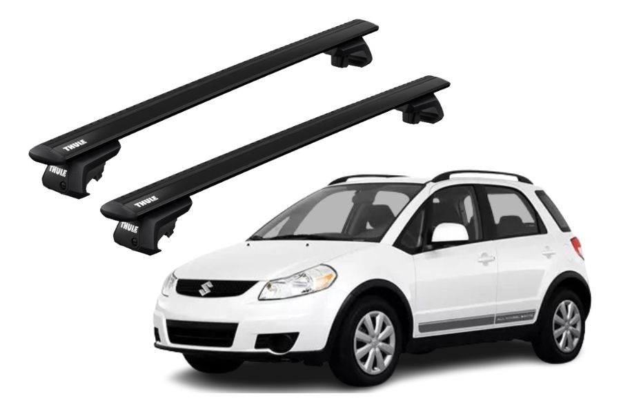 Barras THULE EVO WingBar para autos SUZUKI SX4 2006 a 2013 negro