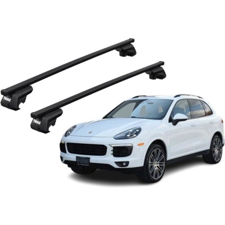 Barras THULE EVO SquareBar para autos PORSCHE Cayenne 2002 a 2009