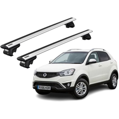 Barras THULE EVO WingBar para autos SSANGYONG Korando 2011 a 2019