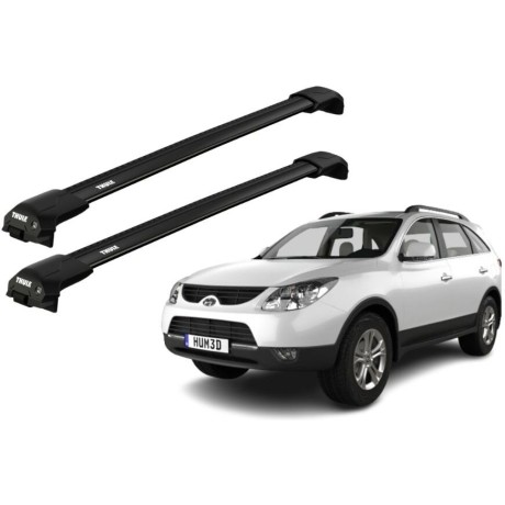 Barras THULE EDGE Flush para autos HYUNDAI ix55 desde 2008 negro