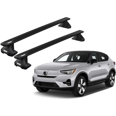 Barras THULE EVO WingBar para autos VOLVO C40 Recharge desde 2022 - 2024 negro