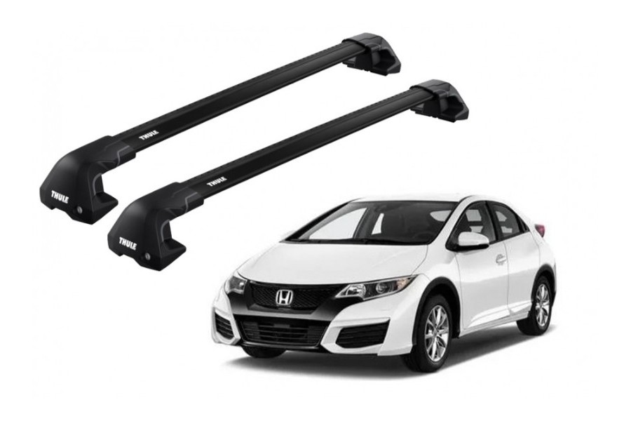 Barras THULE EDGE Flush para autos HONDA Civic 2012 a 2015 negro