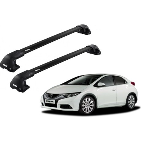 Barras THULE EDGE Flush para autos HONDA Civic 2012 a 2017 negro