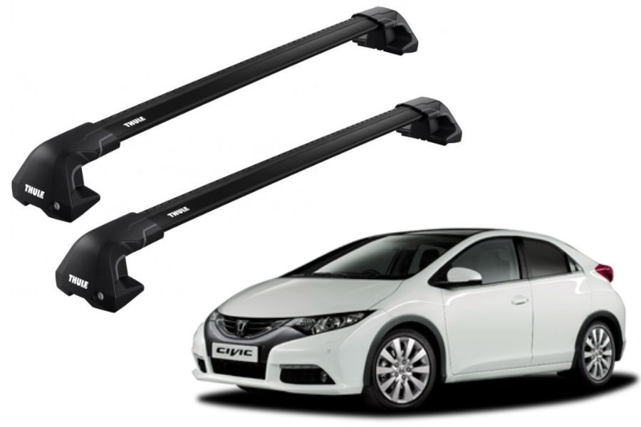 Barras THULE EDGE Flush para autos HONDA Civic 2012 a 2017 negro