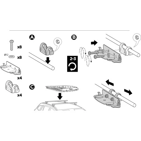 Bracket Thule de Montaje Parrilla Canyon