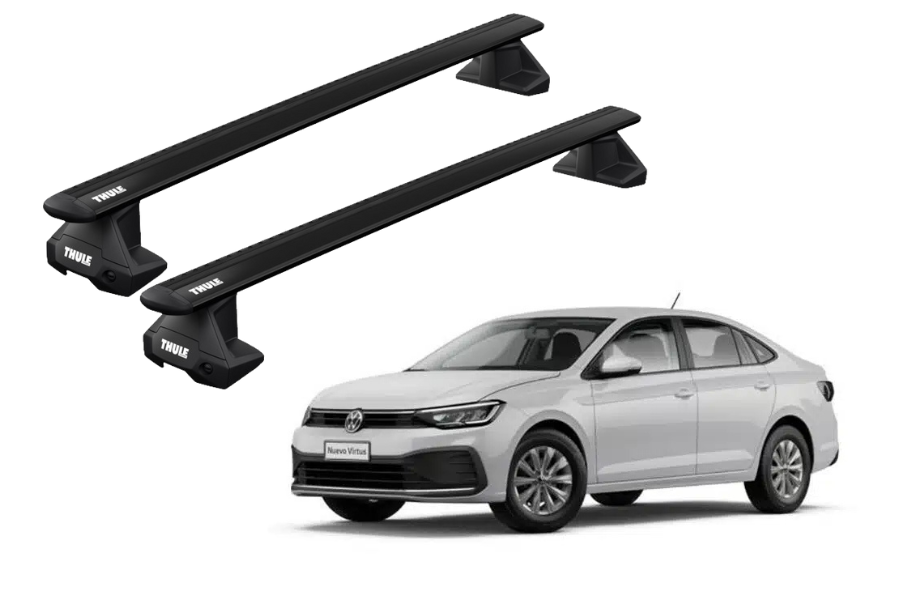 Barras THULE EVO WingBar para autos VOLKSWAGEN Virtus desde 2018 negro